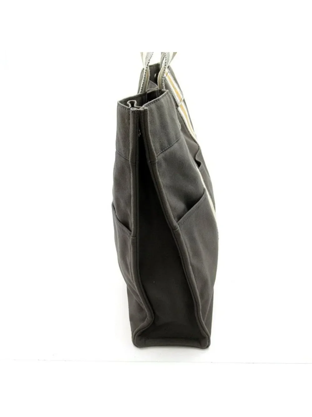 Hermes Ginza Limited Fourre Tout MM Canvas Tote Gray